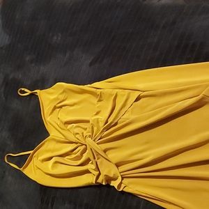Vintage dress libian mustard large